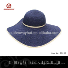 foldable fashion straw cap ladies woven sun hats